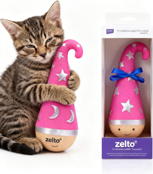 zelto® Wobble & Gobble Cat Tumbler: The Treat-Hiding, Unstoppable Toy That Makes Your Kitty Forget About Napping (Almost!)