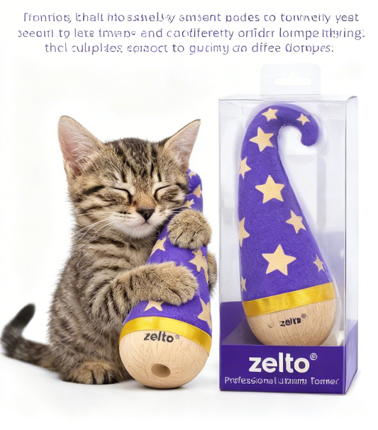 zelto® The Unstoppable Wobble Buddy: Interactive Treat-Dispensing Tumbler Cat Toy – Endless Pounce & Chase Fun for Bored Kitties!