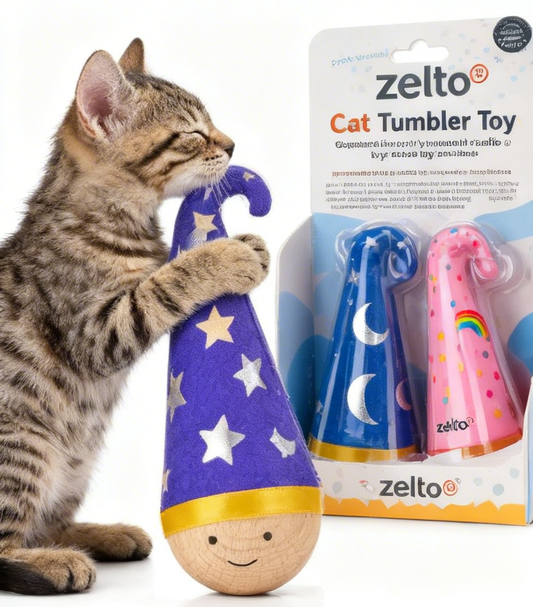 zelto® Wobble Rival Cat Toy – The Gravity-Defying Playmate That Turns Your Kitty Into a Pouncing Pro (They’ll Forget All About Your Couch!)